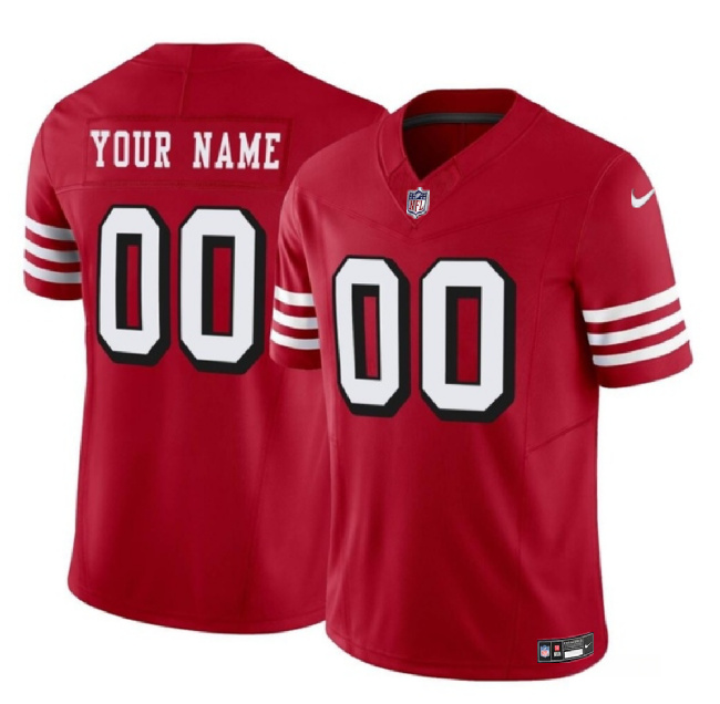 Youth San Francisco 49ers Active Player Custom Scarlet 2023 F.U.S.E. Vapor Untouchable Limited Football Stitched Jersey